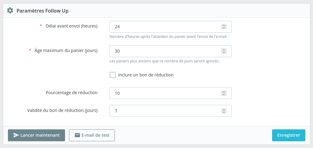 Configuration awfollowup