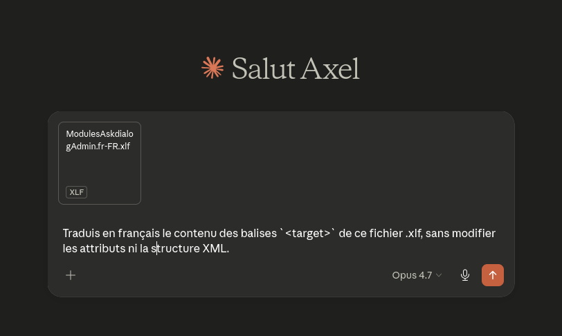 Traduction fichier XLF avec un LLM