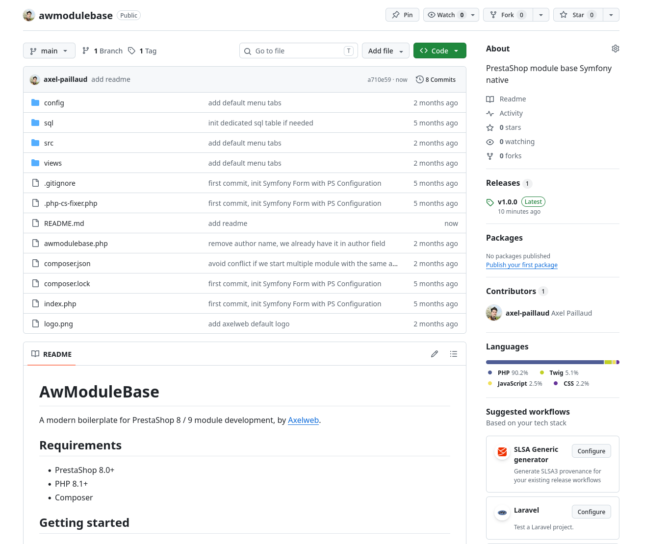 Repo GitHub awmodulebase